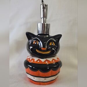 Johanna Parker Black Cat Soap Dispenser Vintage Ispired Halloween
